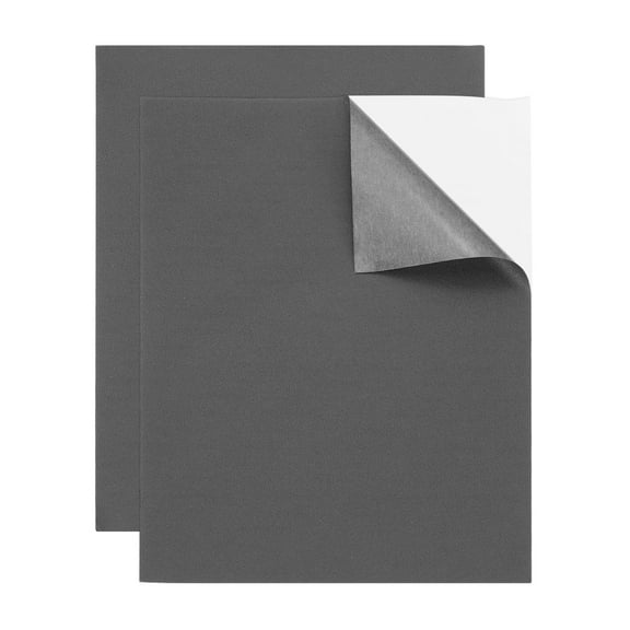 2 Pcs Leather Repair Patch 8"x10" Self-Adhesive Leather Vinyl Repair Tape Kit for Furniture Couches Sofa Chair Car Boat Seats Jackets, Medium Gray