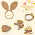 thumbnail image 2 of Dalrosia Easter Napkin Rings Set of 6, Burlap Jute Bunny Ear Napkin Rings, Rabbit Ear Napkin Ring Holders for Easter Party Banquet Dinning Spring Table Decoration, 2 of 6