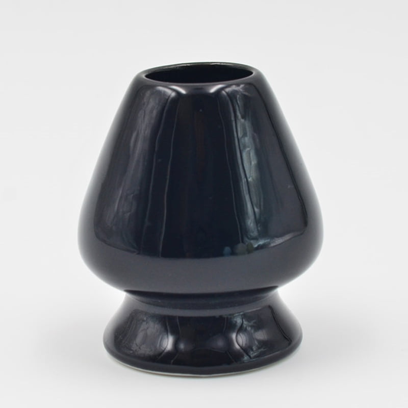 Black Ceramic Whisk Holder Fit for Tea Ceremony Use 