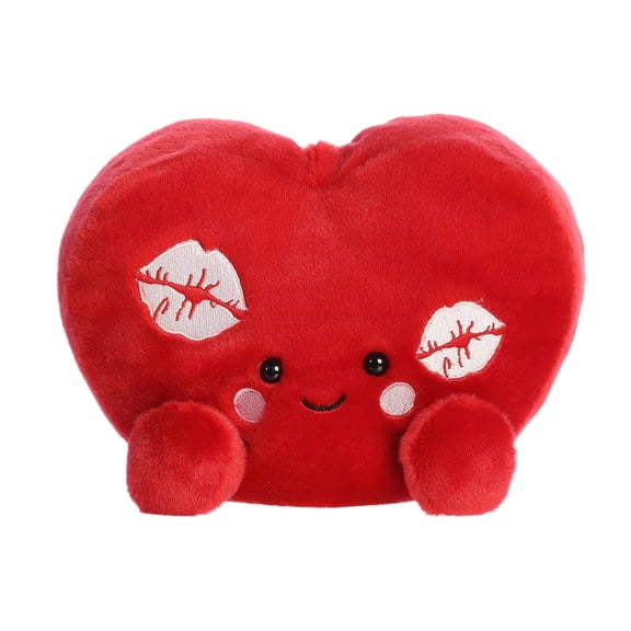 Aurora - Small Red Adorable Stuffed Animal - 8" Kimi Kisses Heart - Palm Pals Party Sized