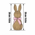 thumbnail image 3 of Easter Bunny Figurine Ornament for Spring Holiday Tabletop Centerpiece Seasonal Atmosphere Resin Rabbit Sculpture with Bow Tie Home Decor Party Decorations, 3 of 6
