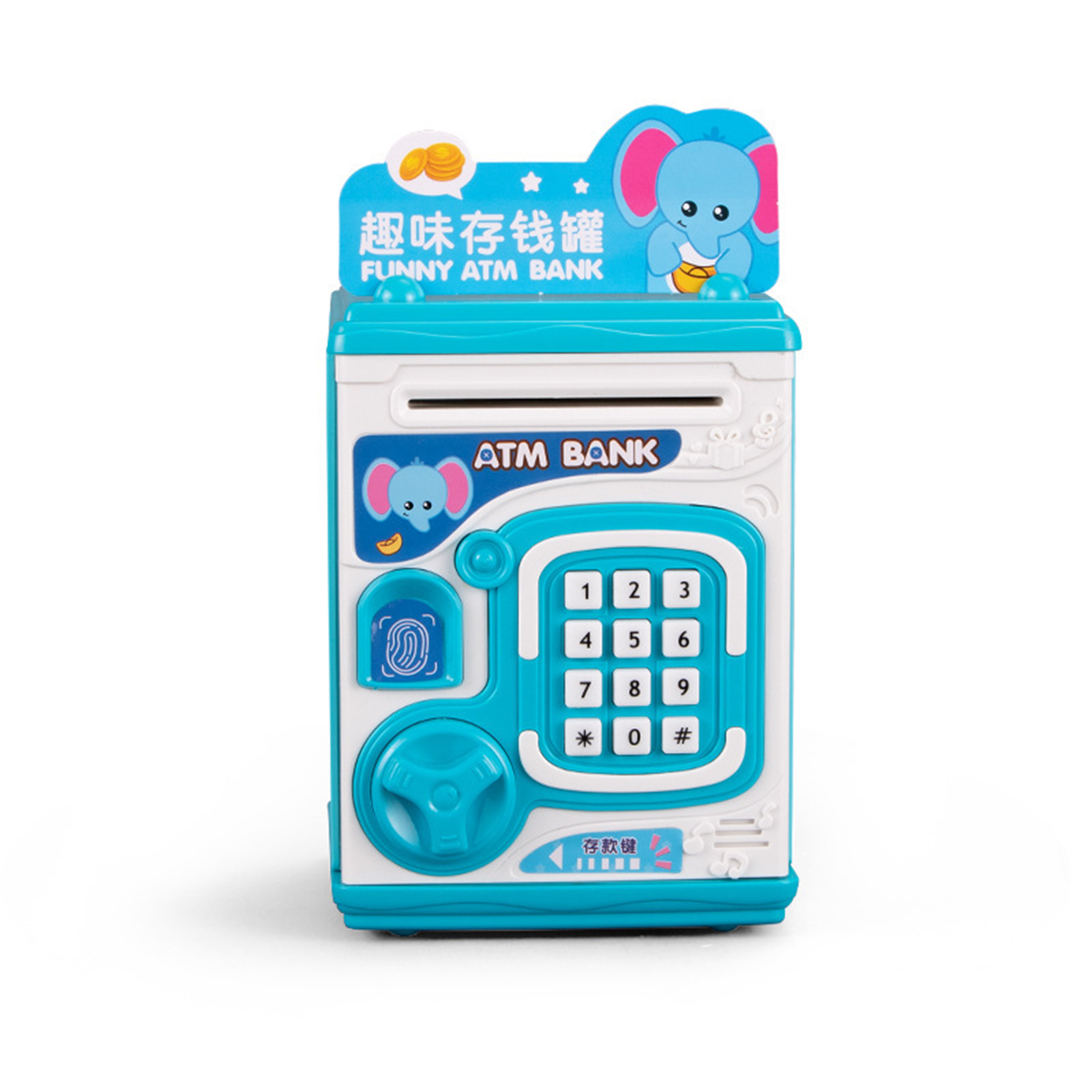 Electronic Atm Piggy Bank Portable Money Jar With Handle For Kids Early