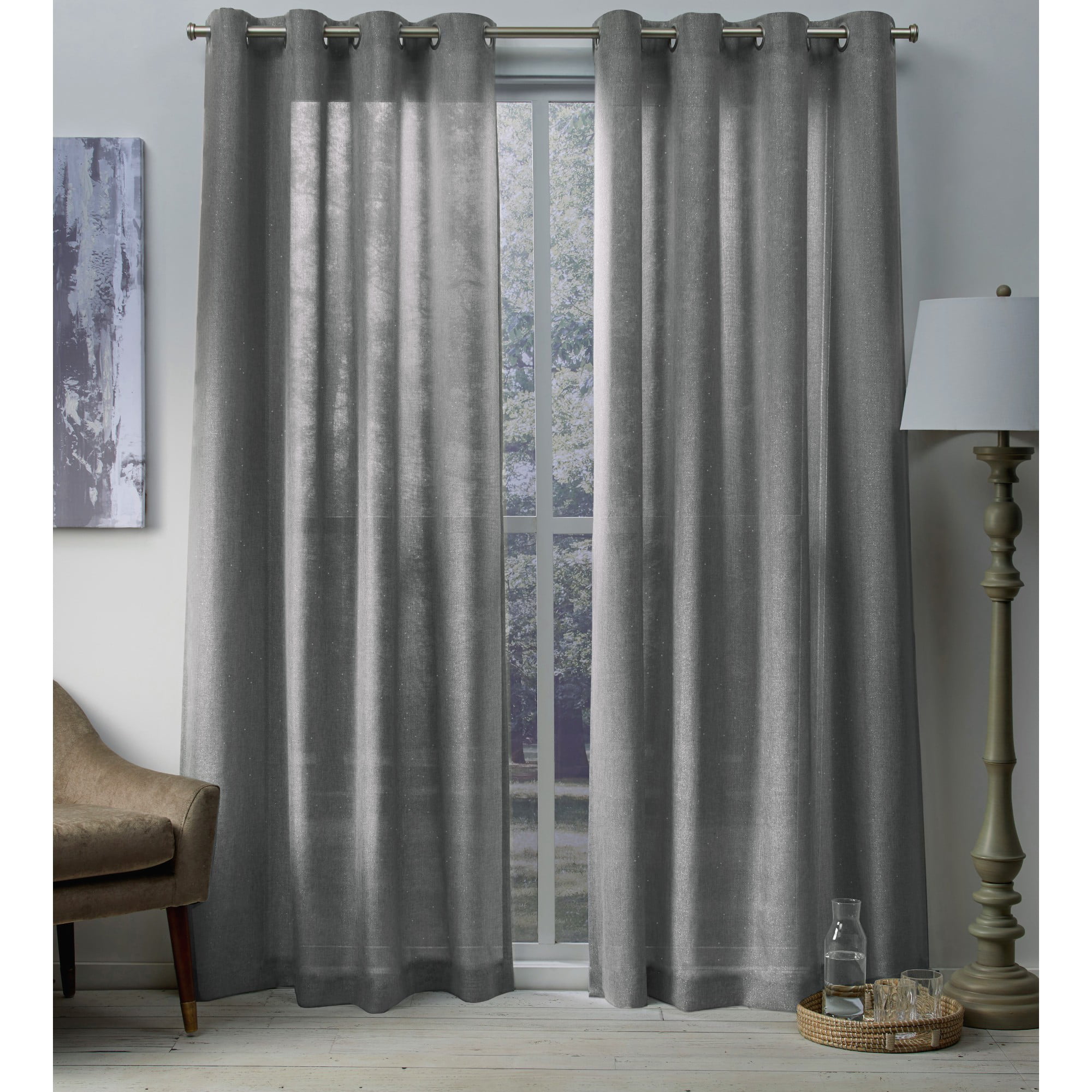Exclusive Home Curtains  2 Pack Sparkles Heavyweight 