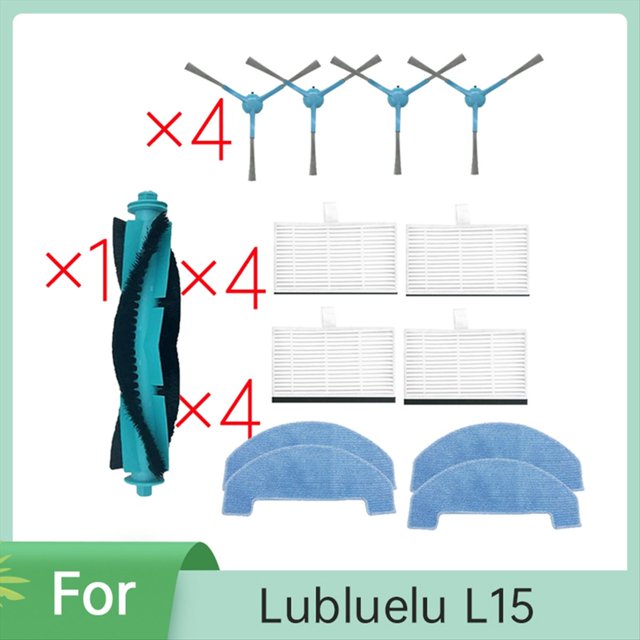 13 Piezas para Aspiradora Robot Autovaciante L15, Cepillo Lateral Principal, Filtro HEPA, Almohadilla de Fregona, Accesorios Esenciales para Aspiradoras.