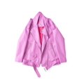thumbnail image 2 of -Chaqueta de cuero sintético para mujer, abrigo holgado con cremallera y cinturón, prenda de vestir elegante para primavera y otoño, 2 of 5