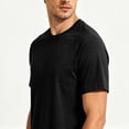 thumbnail image 4 of Annhoo Mens Athletic T-Shirts Lightweight Quick Dry Solid Color Crewneck Short Sleeve Tops Running Clothes, 4 of 6