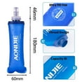 thumbnail image 5 of AONIJIE 2 Pcs TPU Soft Flask 250ML Collapsible Water Bottles for Running Hydration Pack, BPA Free, 5 of 7