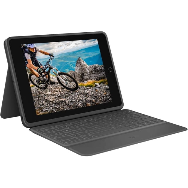Funda protectora con teclado Logitech Rugged Folio para iPad