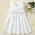 thumbnail image 3 of Xmyrz Toddler Girls' Dresses Vacation Dresses Bow Knot Cotton Weekend Relaxed Sleeveless Softable Casual Dresses Going Out Dresses Cute Dresses, 3 of 3