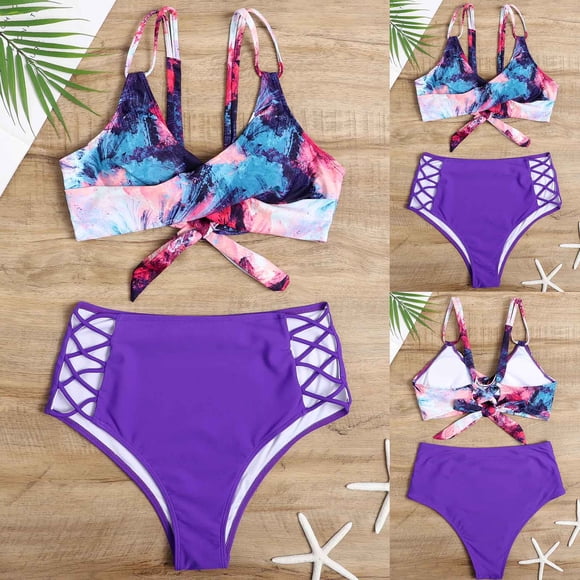 FcBaudy Womens Swimsuits Bathing Suit for Women Plus Size Swimsuit for Women Womens Fashion New Sexy BikiniPure Strap Two Type Swimsuits Women Swimsuit