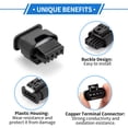 thumbnail image 3 of 4 Pin Mass Air Flow Sensor Connector Plug Waterproof Female Wire Terminal Connector for BMW 1 Set, 3 of 6