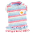 thumbnail image 1 of Vestido de rayas arcoíris para perros, vestido de verano para perros, vestidos para gatos, trajes de algodón suave y transpirable para perros y ropa para perros, niñas, cachorros, vestidos ligeros, 1 of 8