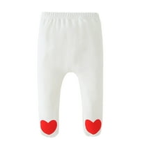 GYRATEDREAM Newborn Infant Baby Cotton High Waist Pull on Footed Pants Boys Girls Cute Elastic Tights Toddler Casual Leggings with Feet for 0-18 Months