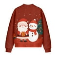 thumbnail image 5 of DISNIMO Christmas Jackets for Women Santa Claus Printed Sweatshirts Zip Up Outwear Snowman Printed Jackets Coat for Fall Winter, S, 5 of 7