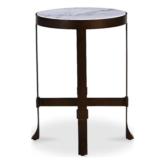 Moe's Home Collection Holli Side Table Stone White