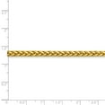 thumbnail image 5 of Real 14kt Yellow Gold 3.7mm Semi-solid Diamond Cut Wheat Chain; 24 inch; Lobster Clasp; for Adults and Teens; for Women and Men, 5 of 5