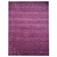 thumbnail image 5 of Rugsotic Carpets Handmade Rugs Hand Knotted Loom Rectangle 6'x9' Purple Wool for Indoor Use, 5 of 5