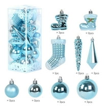 21 Pack Christmas Ornaments,Christmas Balls Shaped Painted,Shatterproof Electroplated for Christmas Tree Thanksgiving Wedding Party Home Birthday Decor,Blue