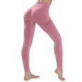 thumbnail image 2 of Tittly Yoga Pants Womens Sweatpants Plus Size Yoga Dress Set With Hip Yoga Pants For Yoga Active High Women's Waist Leggings Running Pants Yoga Pants Womens Workout Bottoms Tights for Women Pink M, 2 of 5