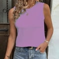 thumbnail image 3 of DQRPSEETB Cami Tanks for Women Womens Casual Vest Summer Round Neck Sleeveless Waist Tie Solid Color Loose Fitting Shirt Tops for Women Trendy Summer, 3 of 4