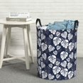 thumbnail image 6 of Naloa White Leaves Large Laundry Basket Waterproof Round Collapsible Storage bin with Handles for Hamper Kids Room,Toy StorageMedium, 6 of 6