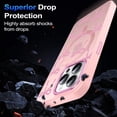 thumbnail image 5 of Pink Cute Bow Phone Case for iPhone 15 Pro Max 6.7", Compatible with MagSafe, Ribbon Bowknot Pattern Print Design Magnetic Case for Women Girls Soft TPU Hard PC Back Shockproof Funda Cover, 5 of 5