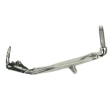 Universal Aluminum Alloy Motorcycle Kickstand, Finger Joints Silver,# M2N7
