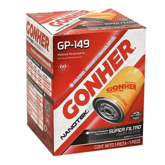 Filtro para Aceite Gonher Nanotek Nanotek GP-149