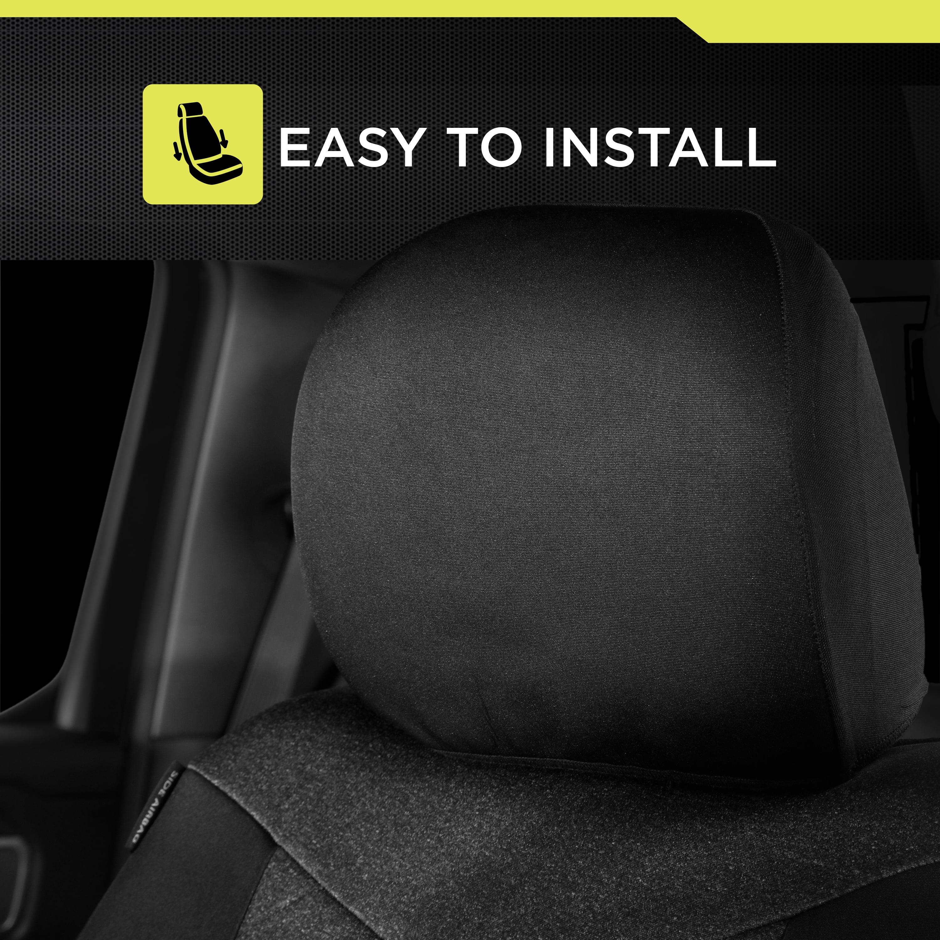 Auto Drive 3 Piece Wetsuit Seat Covers Black and Gray, Universal Fit, SC534004