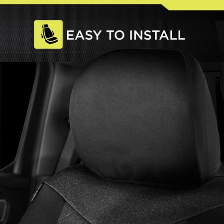 AUTO DRIVE 3 PIECE WETSUIT SEAT COVERS BLACK AND GRAY, UNIVERSAL FIT, SC534004