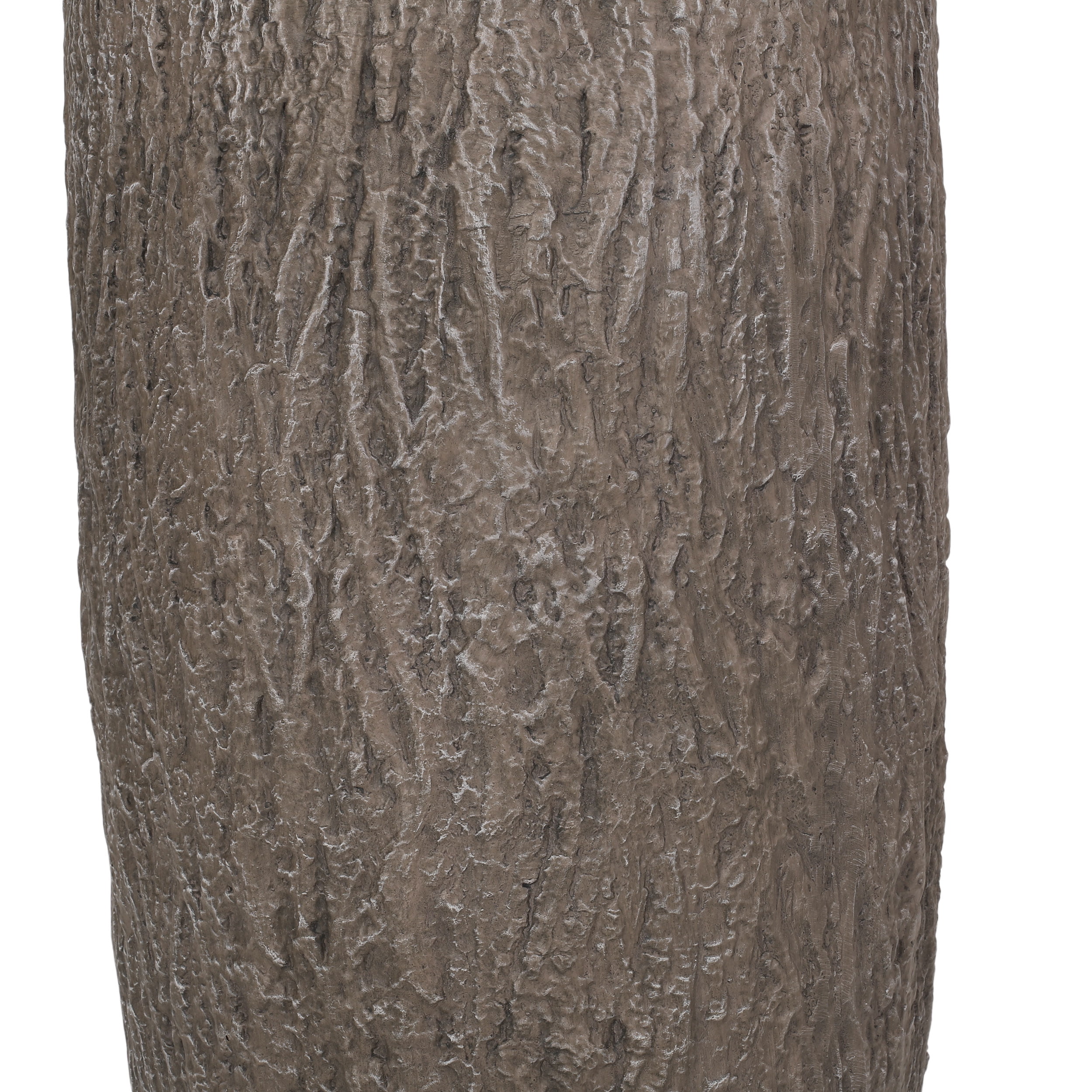 GDF Studio Moreno Outdoor Cast Stone Planter, Brown Wood Large