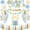 Blue/White/Gold, variant on Yansion Sage Green Woodland Theme Baby Shower Balloon Party Decoration