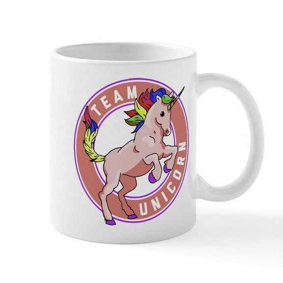 CafePress - Team Unicorn - 11 oz Ceramic Mug - Novelty Coffee Tea Cup