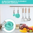thumbnail image 4 of 11 Cucharas Medidoras y Tazas Medidoras de Cocina, con Measuring Cup de Graduadas, Embudo Plegable y Tarjeta de medición magnética, acero inoxidable para Medir Líquidos y Los Ingredientes (Rosa), 4 of 8