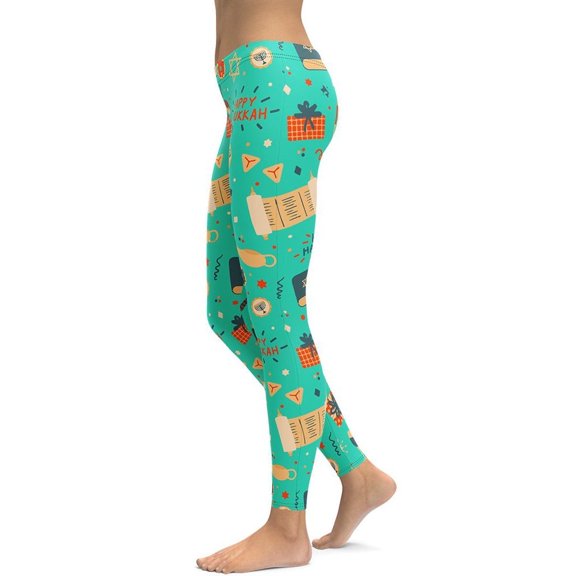 Hanukkah Joy Leggings Size: XS for Women | FIERCEPULSE