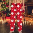 thumbnail image 2 of Adeawade Mens Christmas Pants Elastic Waist Drawstring Xmas Pajamas Sleepwear Pants With Pocket Pj Bottoms Wide Leg Slacks Cartoon Santa Prints Casual Trousers Soft Home Wear Hot Pink M, 2 of 6