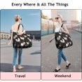 thumbnail image 5 of Black Chicken Rooster Pattern Travel Tote Bags for Women Carry On,Large Weekender Bags for Women Travel,Multi Functional Duffle Bag for Work,Shopping,Sports, 5 of 5