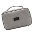 thumbnail image 3 of Estuche de viaje para guardar cables, multifuncional, impermeable, portátil, para dispositivos electrónicos, bolsa de viaje para cable de datos, auriculares, batería externa, color gris, 3 of 10