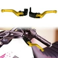 thumbnail image 4 of Unique Bargains 1 Pair Motorcycle Brake Clutch Levers Adjustable Folding CNC for Suzuki GSXR 600 750 1000 Gold Tone, 4 of 6