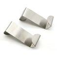 thumbnail image 4 of Stainless Steel Over the Cabinet Door Hooks, Space Saver Organizer for Bathroom and Kitchen, Modern Design Towel and Accessory Hooks - 2 Pack Silver, 4 of 7
