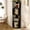 black, variant on YQ JENMW 4-Tier Corner Shelf Bookcase,Multipurpose Corner Display Rack,Space Saving Open Display Stand for Living Room Bedroom Home Organization