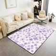 thumbnail image 1 of Erosebridal Chic Purple Floral Flower Rugs For Bedroom 6'6" x 4'11", Spring Blossoms Living Room Rug, 1 of 5