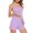 Purple, variant on SAZBJOJN Womens Pajamas Set 2 Piece Ribbed Knit Pajama Set Solid Color Spaghetti Strap Cami Top and Elastic Waist Shorts Loungewear Soft Lightweight Pajamas for Women Set Red Size M