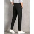 thumbnail image 2 of Pantalones de trabajo rectos para hombre, para oficina, tallas grandes, para hombre, pantalones de moda, clásicos, nuevos, en tela, ropa de sastrería elegante vintage, 2 of 5