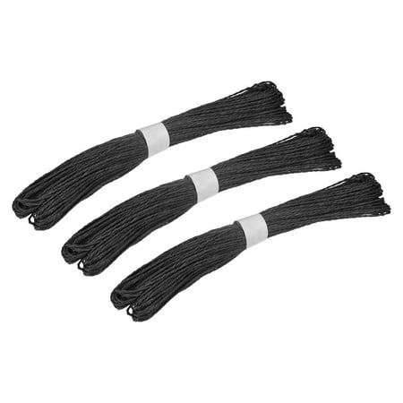 

Raffia Stripes Paper Rope Black 31Yards Twisted Paper Craft String/Cord/Rope Handmade 3 Pack