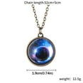 thumbnail image 3 of Jewelry VerPetridure Solar System Necklace Pendant Planet Necklace Galaxy Double Sided Glass Dome, 3 of 4