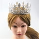 thumbnail image 3 of Tiara nupcial barroca con corona de diamantes de imitación transparentes para desfile, disfraz dorado y plateado Plata, 3 of 9