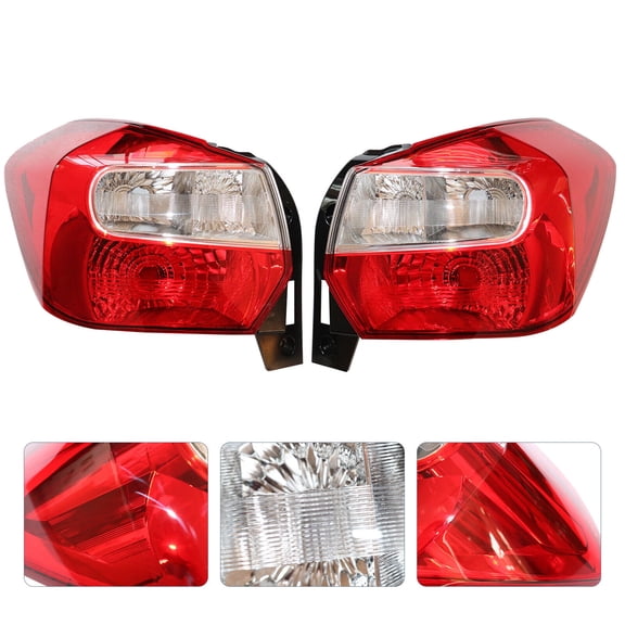 Pair Set Rear Tail Lights Black Fits For 2012-16 Subaru Impreza 2013-2015 XV Crosstrek Left Right Side
