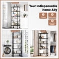 thumbnail image 6 of EDX 5 Tier Heavy Duty Adjustable Wire Shelving with Wheels, Storage Racks for Garage Kitchen Pantry Laundry Office, Easy Assembly, 23"W x 13"D x 60"H, Black, 6 of 11