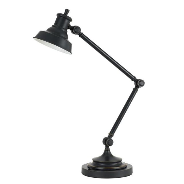 Benjara BM226321 7W LED Desk Lamp with Adjustable Metal Arm & 600 Lumen Output, Black